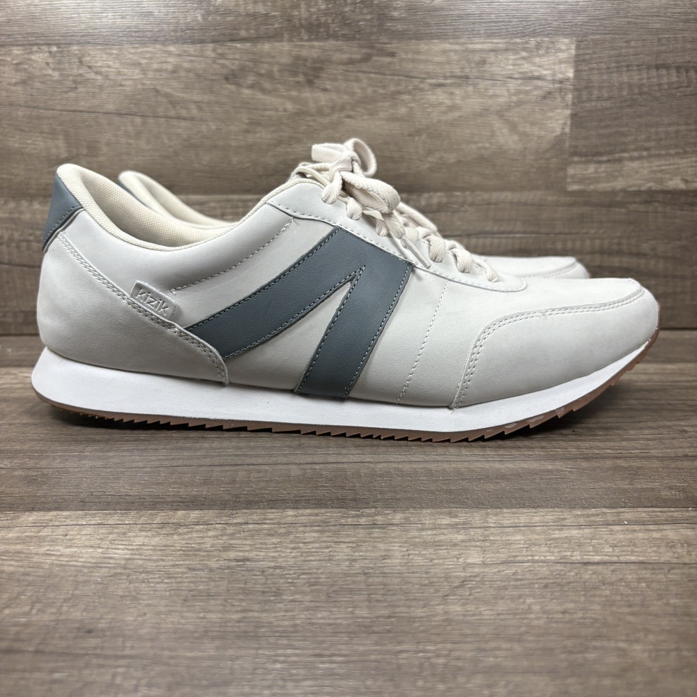 Kizik Milan White Gray Mens US Size 13 Sneakers